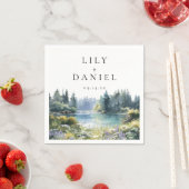 Forest Lakeside Wildflower Floral Wedding Servet (Insitu)