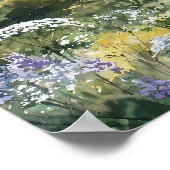 Forest Lakeside Wildflowers Wedding Welcome Sign Poster (Hoek)