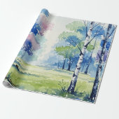 Forest landscape cadeaupapier (Uitgerold)