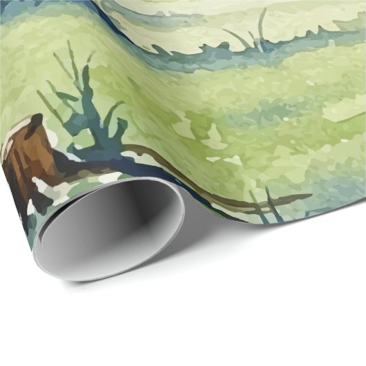 Forest landscape cadeaupapier (Rol Hoek)