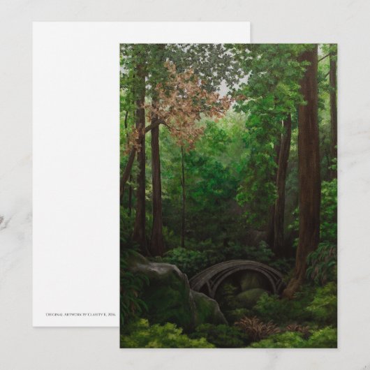 Forest Landscape Painting-Wenskaart (Voorkant / Achterkant)