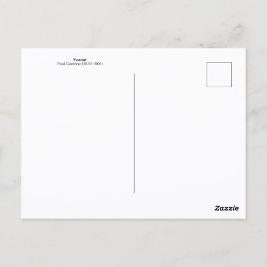Forest Landscape Paul Cezanne Briefkaart (Achterkant)
