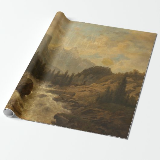 Forest Landscape Scene (door Josef Kriehuber) Cadeaupapier (Uitgerold)