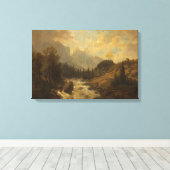 Forest Landscape Scene (door Josef Kriehuber) Canvas Afdruk (Insitu (Houten vloer))