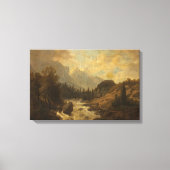 Forest Landscape Scene (door Josef Kriehuber) Canvas Afdruk (Voorkant)