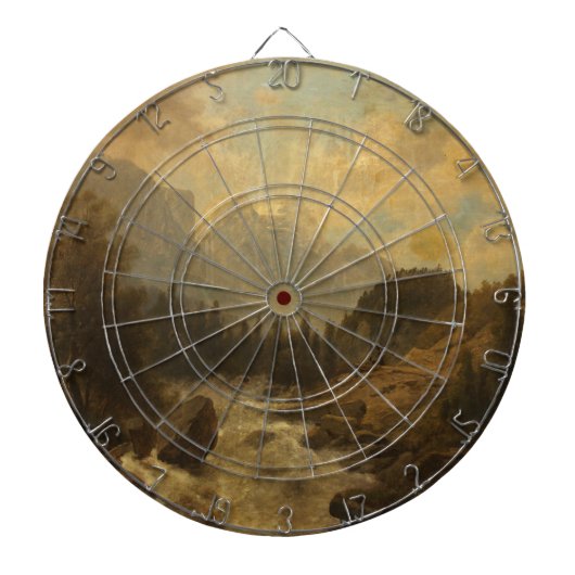 Forest Landscape Scene (door Josef Kriehuber) Dartbord (Voorkant)