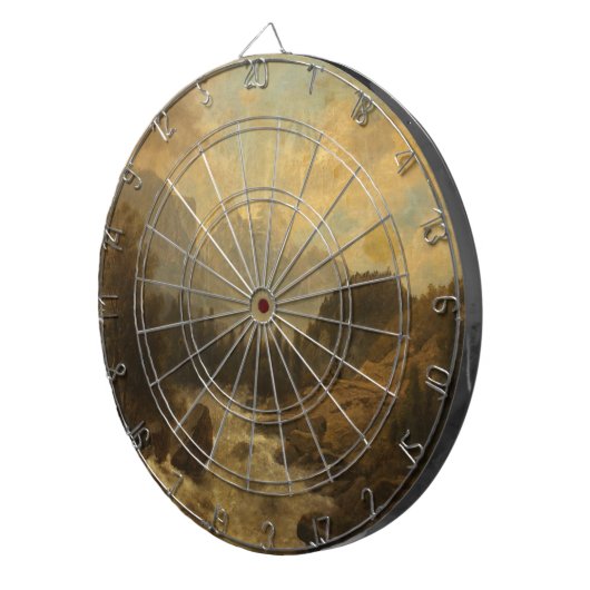 Forest Landscape Scene (door Josef Kriehuber) Dartbord (Voorkant Rechts)