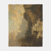 Forest Landscape Scene (door Josef Kriehuber) Fleece Deken (Voorkant)