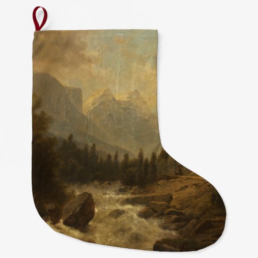 Forest Landscape Scene (door Josef Kriehuber) Grote Kerstsok (Voorkant)