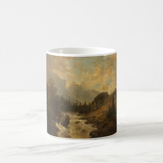 Forest Landscape Scene (door Josef Kriehuber) Koffiemok (Center)