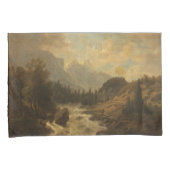 Forest Landscape Scene (door Josef Kriehuber) Kussensloop (Voorkant-Rechts)