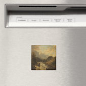 Forest Landscape Scene (door Josef Kriehuber) Magneet (Insitu (Vaatwasser))