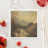 Forest Landscape Scene (door Josef Kriehuber) Servet (Insitu)