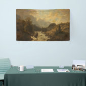 Forest Landscape Scene (door Josef Kriehuber) Spandoek (Beurs)