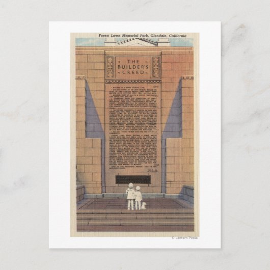 Forest Lawn Memorial Park, Bouwer gemaakt Briefkaart (Voorkant)