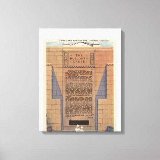Forest Lawn Memorial Park, Bouwer gemaakt Canvas Afdruk (Voorkant)
