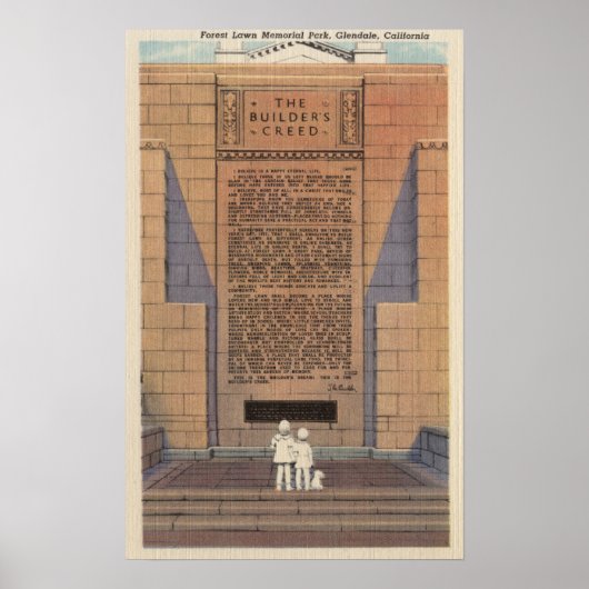 Forest Lawn Memorial Park, Bouwer gemaakt Poster (Voorkant)