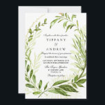 Forest Leaf Wreath Elegant Wedding Invitation Kaart<br><div class="desc">Forest Leaf Wreath Elegant Wedding Invitation Elegant Leaf Wreath Waterverf Ideaal voor elke bruiloft, incl. een bruiloft met een kerk, een huwelijksfeest tijdens een winterbruiloft Herfst/herfstbruiloft die Collectie met RSVP en nog veel meer met elkaar in overeenstemming brengt. Bekijk ons collectie hieronder. Of ga naar onze winkel. Neem contact met...</div>