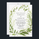 Forest Leaf Wreath Elegant Wedding Invitation Kaart<br><div class="desc">Forest Leaf Wreath Elegant Wedding Invitation Elegant Leaf Wreath Waterverf Ideaal voor elke bruiloft, incl. een bruiloft met een kerk, een huwelijksfeest tijdens een winterbruiloft Herfst/herfstbruiloft die Collectie met RSVP en nog veel meer met elkaar in overeenstemming brengt. Bekijk ons collectie hieronder. Of ga naar onze winkel. Neem contact met...</div>