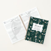Forest Leaves Floral Botanical Recept Kookboek Notitieboek (Binnen)