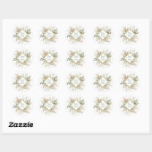 Forest Leaves Greenery Wedding Ronde Sticker (Vel)