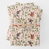 Forest Life Chipmunk Eekhoorn eikels Konijnen Inpakpapier Vel (In situ)