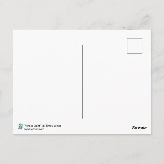 Forest Light Angel Fairy Bossen Fantasy Art Print Briefkaart (Achterkant)