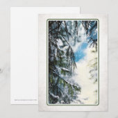 Forest Light Christmas-Kaart (leeg bericht) Feestdagenkaart (Voorkant / Achterkant)