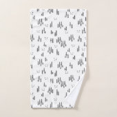 Forest Line Art-patroon Bad Handdoek (Handdoek)