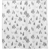 Forest Line Art-patroon Douchegordijn (Voorkant)