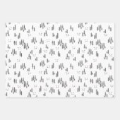 Forest Line Art-patroon Inpakpapier Vel (Voorkant 2)