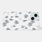 Forest Line Art-patroon iPhone 15 Case (Achterkant horizontaal)