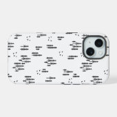 Forest Line Art-patroon iPhone 15 Case (Achterkant horizontaal)