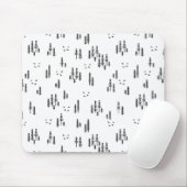 Forest Line Art-patroon Muismat (Met muis)