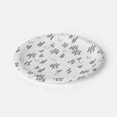 Forest Line Art-patroon Papieren Bordje (Gekanteld)