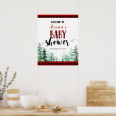 Forest Lumberjack Baby shower Welkomstteken Poster (Keuken)