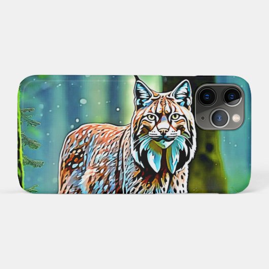 Forest Lynx Gaze Design Case-Mate iPhone Case (Achterkant (horizontaal))