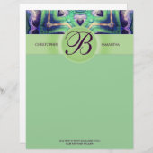 Forest Magic Love Seeds Monogram Letterhead Briefhoofd (Voorkant / Achterkant)