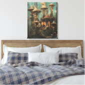 Forest Magic Mushroom Canvas Afdruk (Insitu (Slaapkamer))