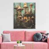 Forest Magic Mushroom Canvas Afdruk (Insitu (Woonkamer))