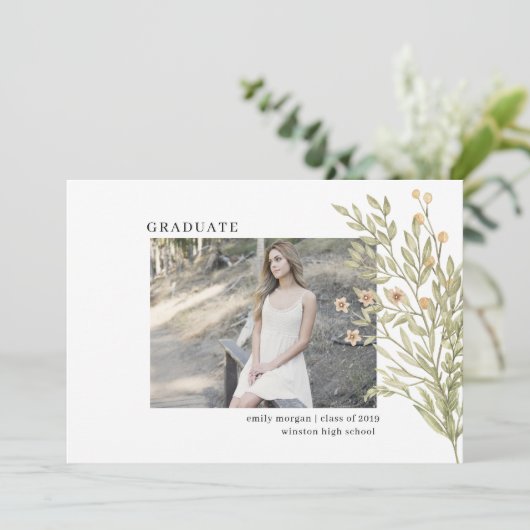 Forest Magic ⎢ Photo Afstuderen Card Save The Date (Staand voorkant)