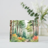 Forest Magic Woodsy Briefkaart (Staand voorkant)