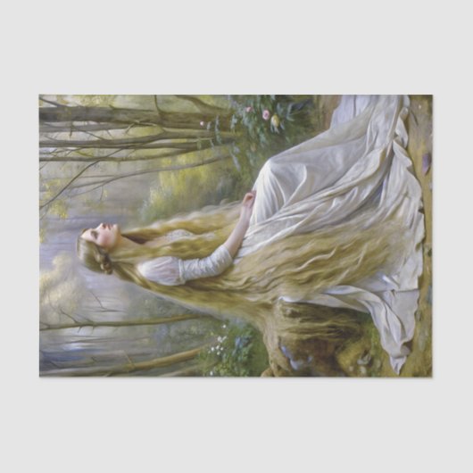 Forest Maiden Long Hair Decoupage Tissuepapier (Voorkant)