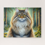 Forest Maine Coon Cat Legpuzzel<br><div class="desc">Forest Maine Coon Cat
Art/illustration
customizable</div>