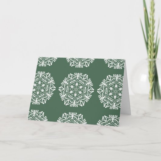 Forest Mandala Feestdagen Kaart (Voorkant)