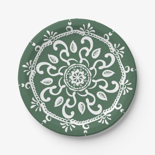 Forest Mandala Papieren Bordje (Voorkant)