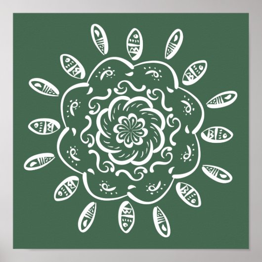 Forest Mandala Poster (Voorkant)