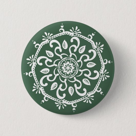 Forest Mandala Ronde Button 5,7 Cm (Voorkant)
