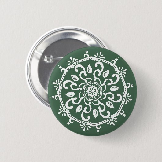 Forest Mandala Ronde Button 5,7 Cm (Voorkant /achterkant)