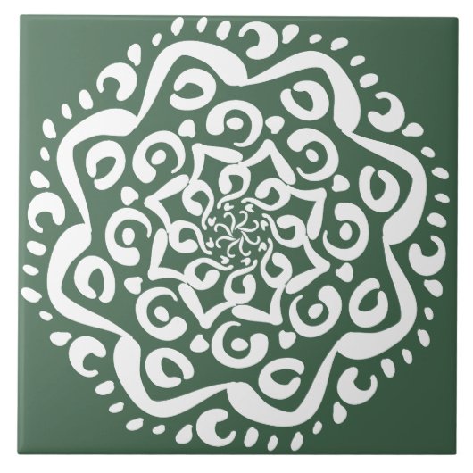 Forest Mandala Tegeltje (Voorkant)